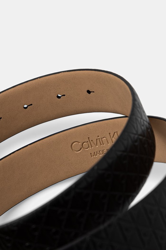 Calvin Klein opasok dámsky kožený LV04D7122G čierna SS26