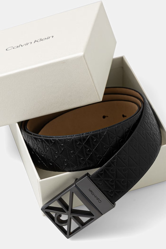 Doplnky Calvin Klein opasok dámsky kožený LV04D7122G čierna