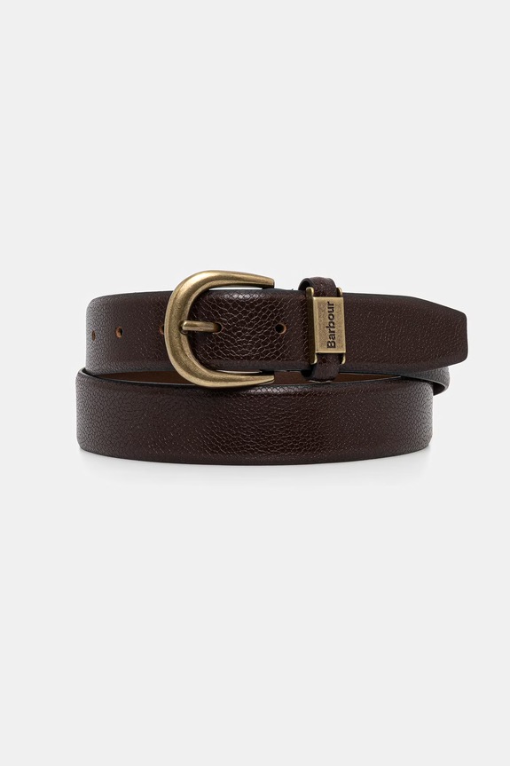 Barbour pasek męski skórzany Clyde brązowy MAC0472