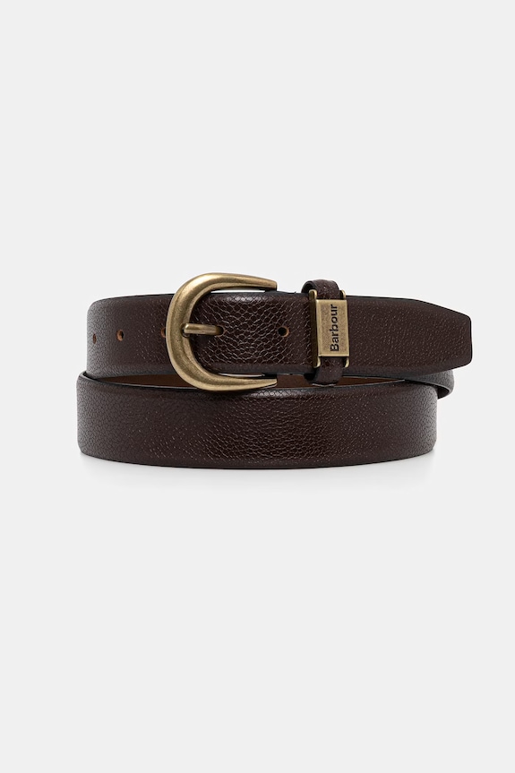 Barbour pasek męski skórzany Clyde brązowy MAC0472