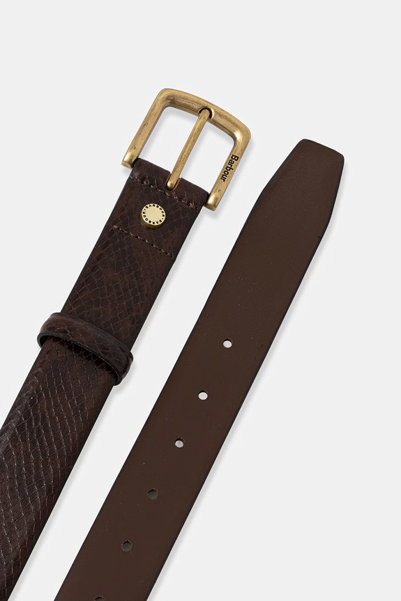 Barbour curea bărbătească din piele Jaspar MAC0487 maro SS26