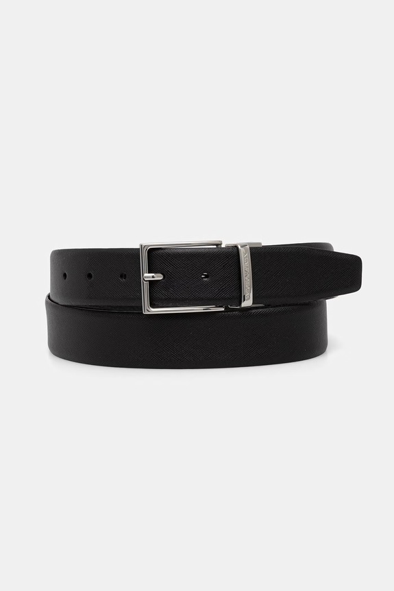 Emporio Armani cintura bilaterale finta pelle fiore nero EM005540.AF24909