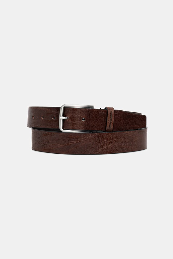 Δερμάτινη ζώνη Trussardi καφέ B313B000035N