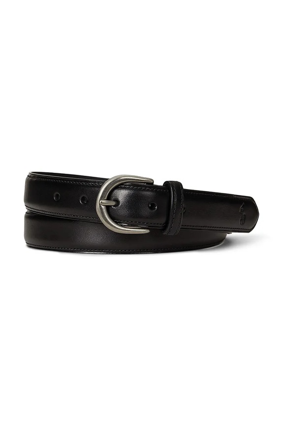 Polo Ralph Lauren pasek skórzany czarny 405978786