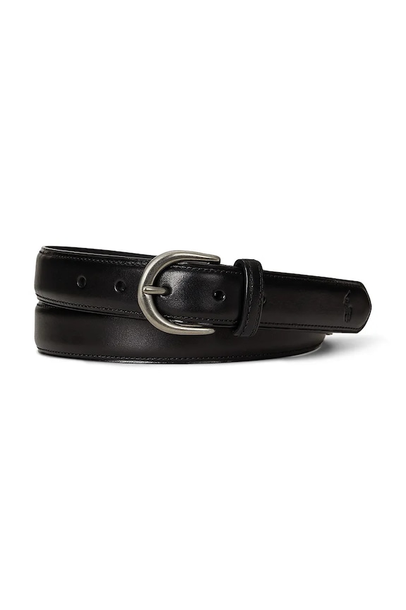 Polo Ralph Lauren pasek skórzany czarny 405978786