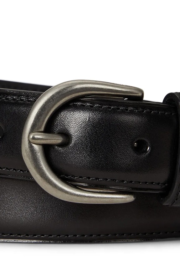 Polo Ralph Lauren pasek skórzany 405978786 czarny SS26