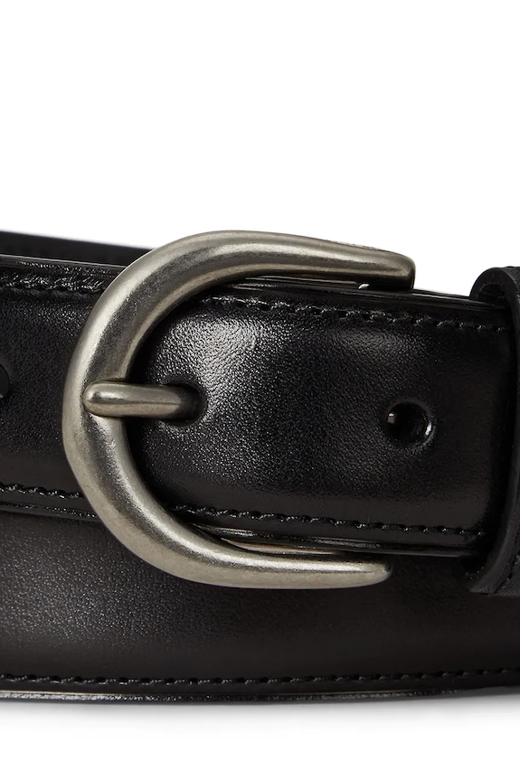 Polo Ralph Lauren pasek skórzany 405978786 czarny SS26