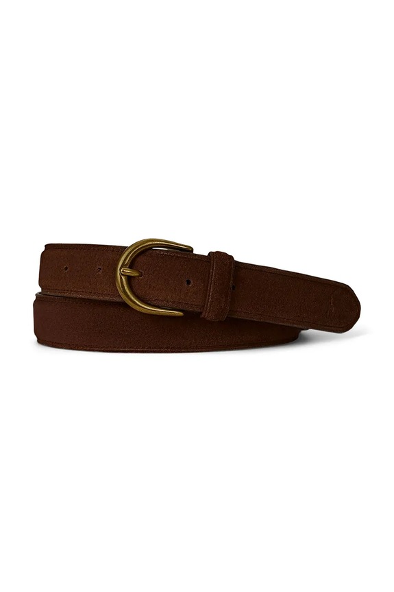 Polo Ralph Lauren curea din piele întoarsă maro 405979005