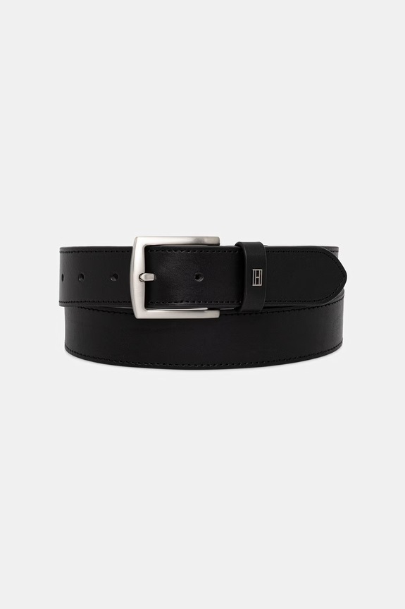 Tommy Hilfiger opasok pánsky kožený čierna AM0AM14188