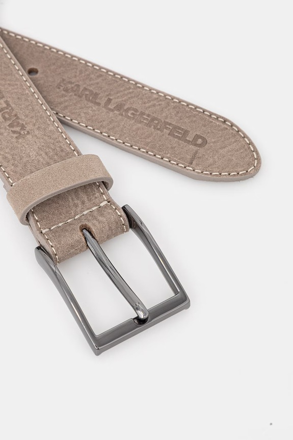 Шкіряний ремінь Karl Lagerfeld 562425.815300 бежевий SS26