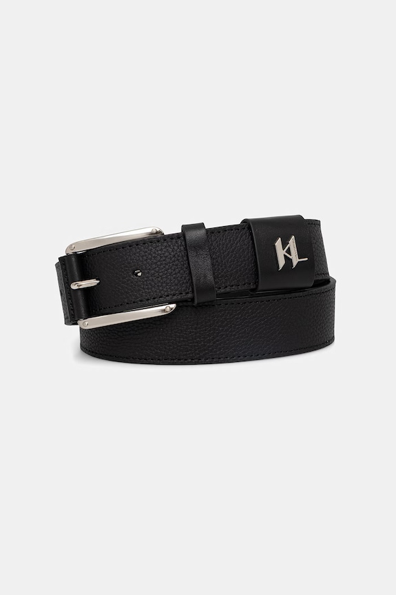 Шкіряний ремінь Karl Lagerfeld чорний 562451.815300