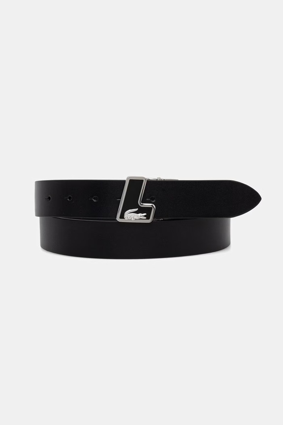 Lacoste pasek męski skórzany czarny RC4086
