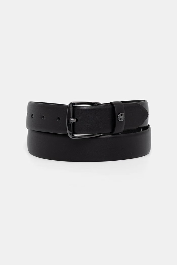 BOSS moški usnjeni pas BB_Sz35 črna 50558852