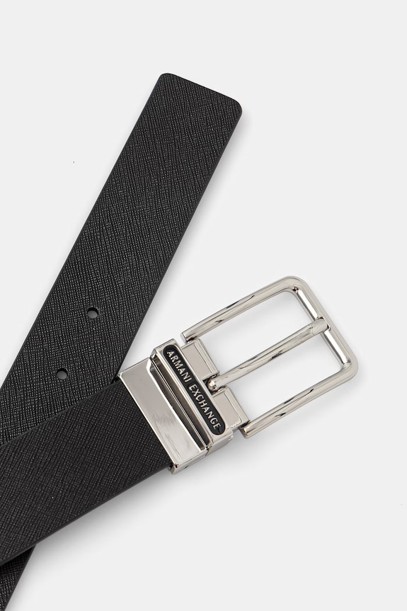 Armani Exchange pasek męski skórzany XM002660.AF22850 czarny SS26