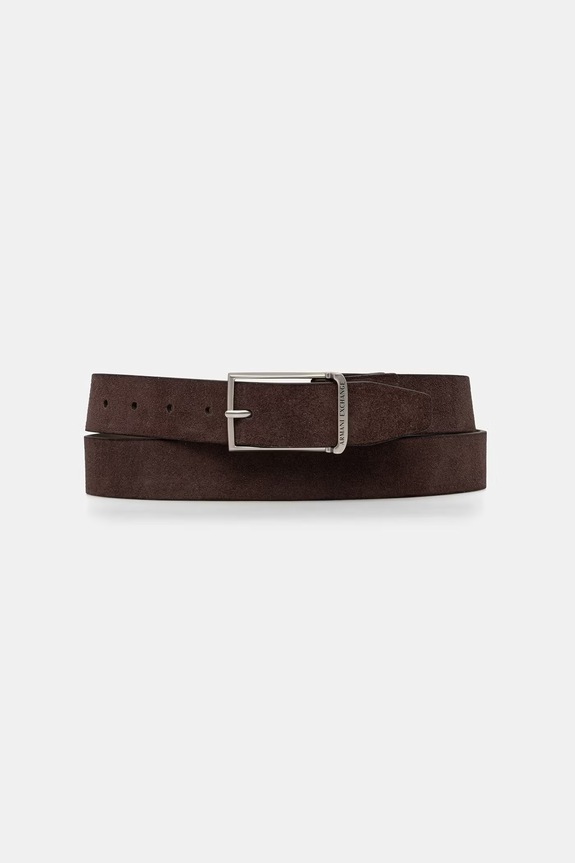 Armani Exchange pasek męski zamszowy brązowy XM002694.AF22942