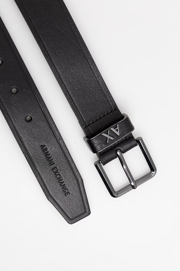 Armani Exchange remen za muškarce kožni XM002828.AF24901 crna SS26