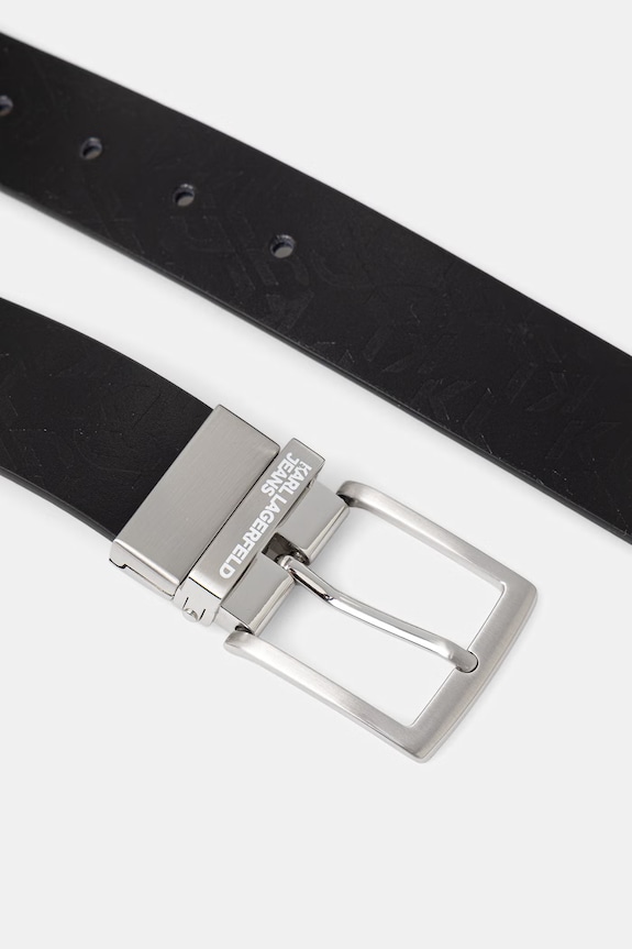 Karl Lagerfeld Jeans curea pentru bărbați de piele B2M33016 negru SS26