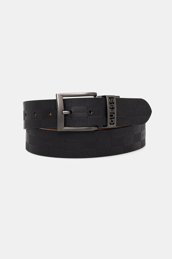 Guess pasek dwustronny męski skórzany czarny M6GZ06.L0046