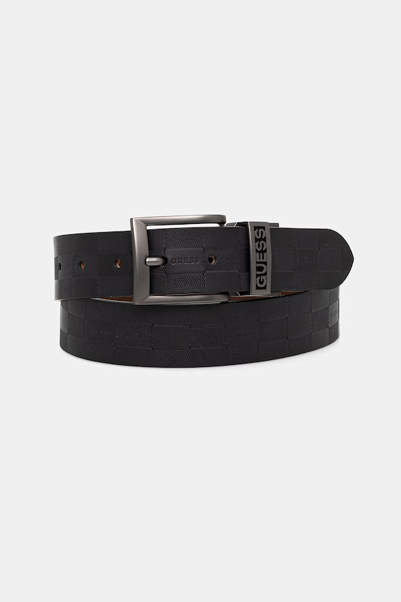 Guess pasek dwustronny męski skórzany czarny M6GZ06.L0046