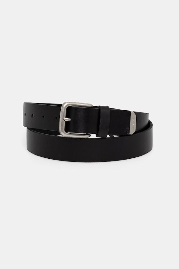 AllSaints pasek męski skórzany czarny 29M035XE