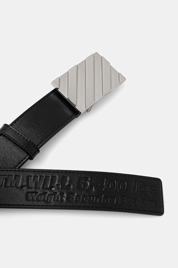 Off-White pasek skórzany męski OMRB14JC99LEA001 czarny SS26