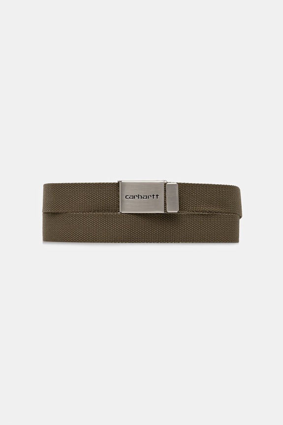 Ремінь Carhartt WIP Clip Belt Chrome зелений I019176.E5XX