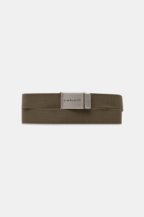 Ремінь Carhartt WIP Clip Belt Chrome зелений I019176.E5XX