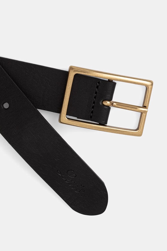 Levi's pasek skórzany RECTANGLE BUCKLE 004CH czarny SS26