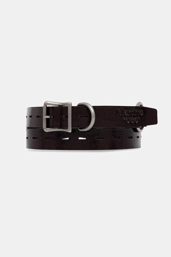 Martine Rose Bondage Belt pasek skórzany bordowy 1138LP34113