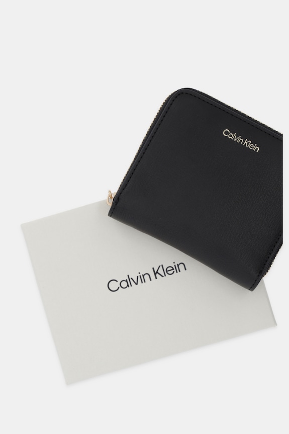 Calvin Klein portofel de femei cu imitație de piele LV04F1120G negru