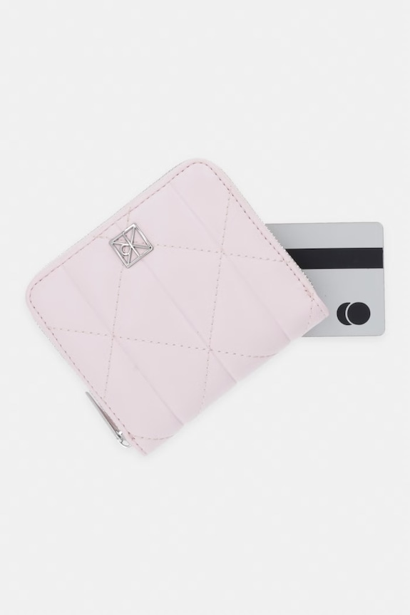 Calvin Klein portfel damski z imitacji skóry różowy LV04F1121G