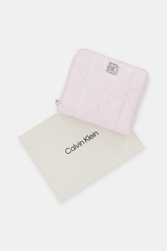 Calvin Klein portfel damski z imitacji skóry LV04F1121G różowy