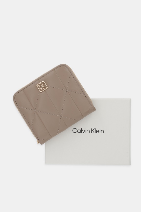 Calvin Klein peňaženka dámska z imitácie kože LV04F1121G béžová