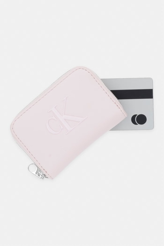 Calvin Klein portfel damski z imitacji skóry różowy LV04F1154G