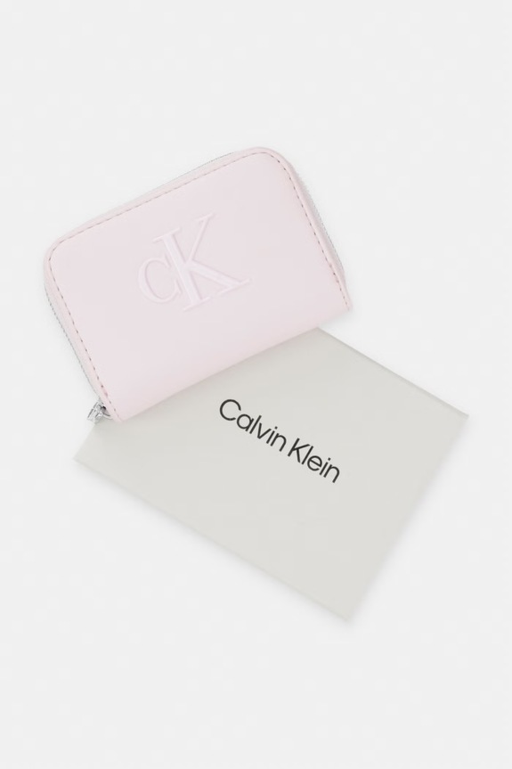 Calvin Klein portfel damski z imitacji skóry LV04F1154G różowy