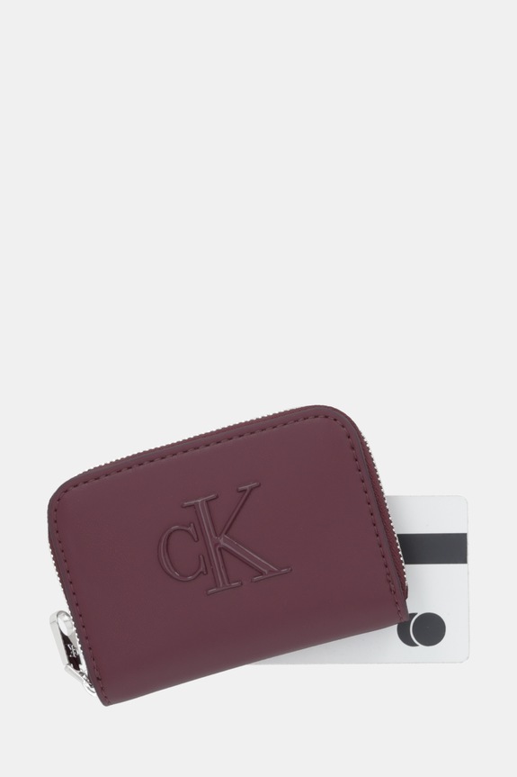 Calvin Klein portofel de damă cu imitație de piele burgundia LV04F1154G
