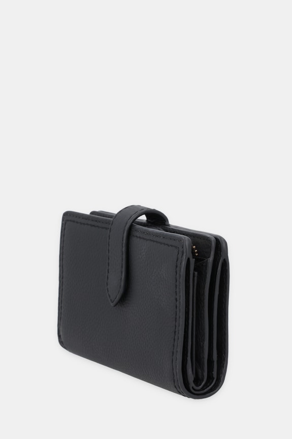 Δερμάτινο πορτοφόλι BOSS Lenah Medium Wallet 50558017 μαύρο SS26