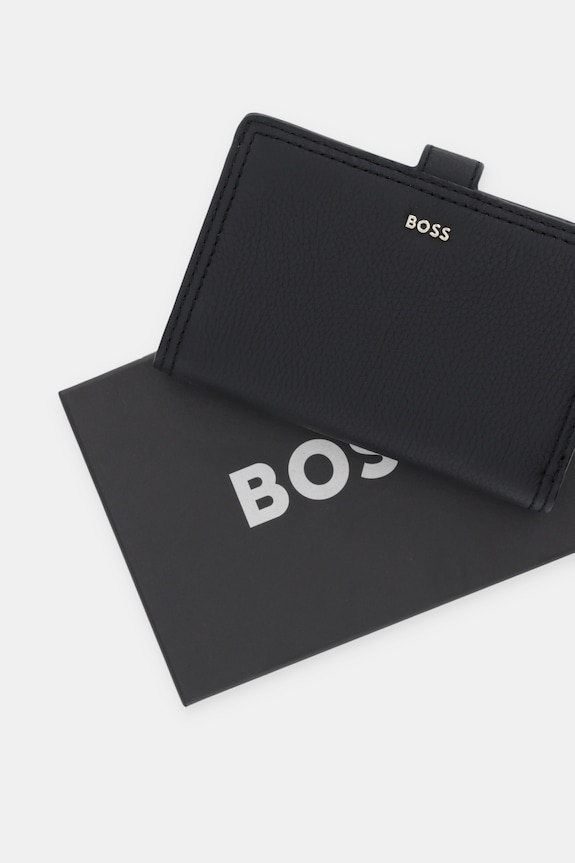 Δερμάτινο πορτοφόλι BOSS Lenah Medium Wallet 50558017 μαύρο