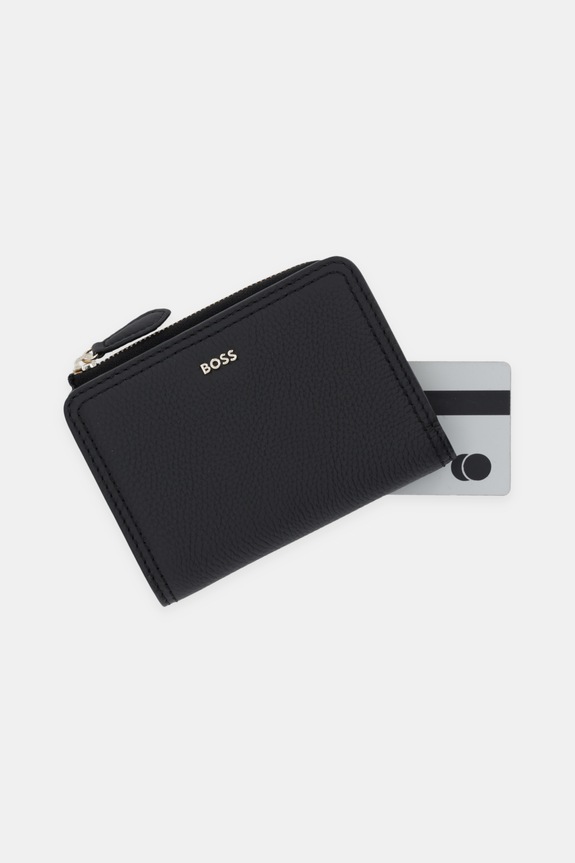 BOSS portfel damski skórzany Lenah Small Wallet czarny 50558032