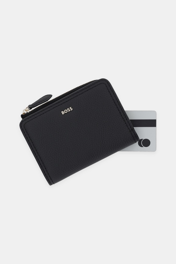 BOSS portfel damski skórzany Lenah Small Wallet czarny 50558032