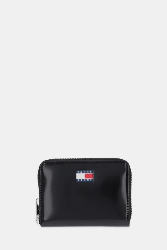 Πορτοφόλι Tommy Jeans απομίμηση λείου δέρματος μαύρο AW0AW18090