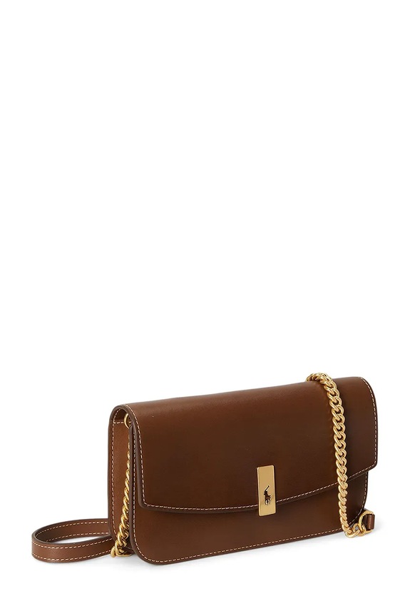 Kožna torba Polo Ralph Lauren 427P04993 smeđa SS26