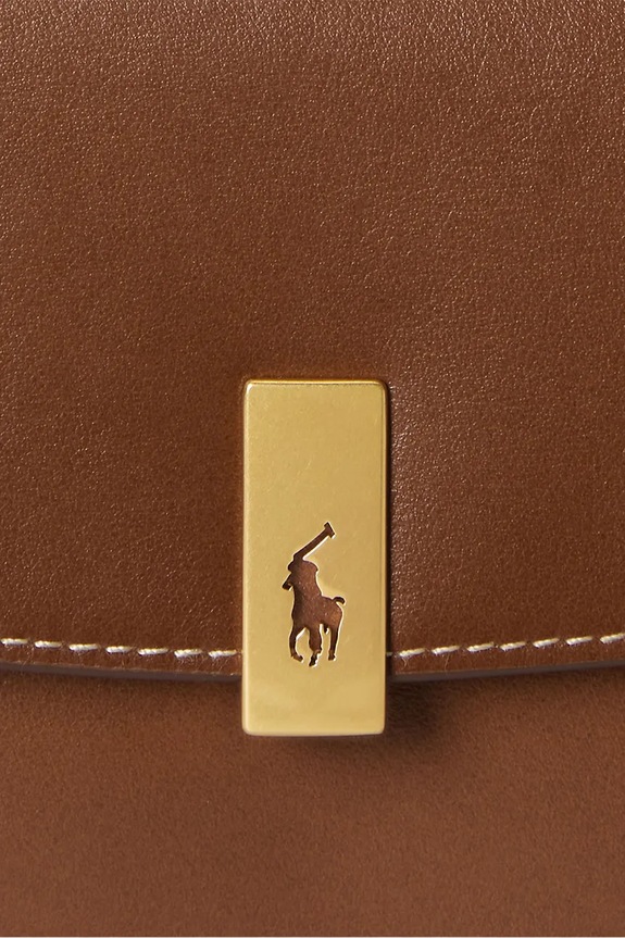 Kožna torba Polo Ralph Lauren 427P04993 smeđa