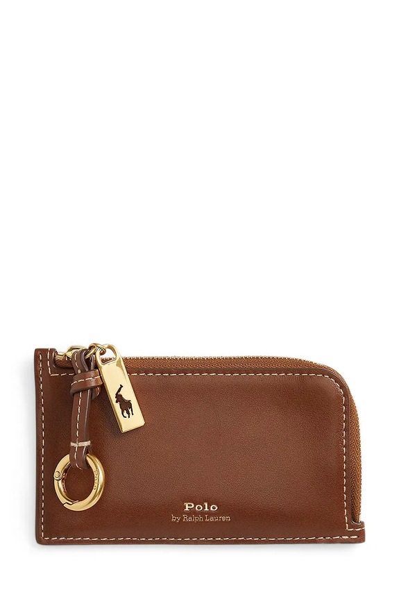 Polo Ralph Lauren leather wallet plain brown 427P04988
