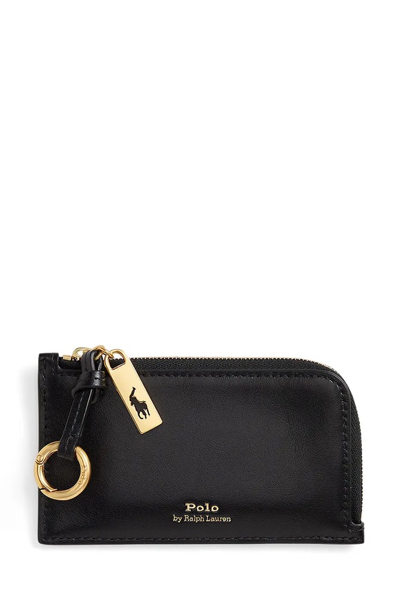 Polo Ralph Lauren leather wallet plain black 427P04988
