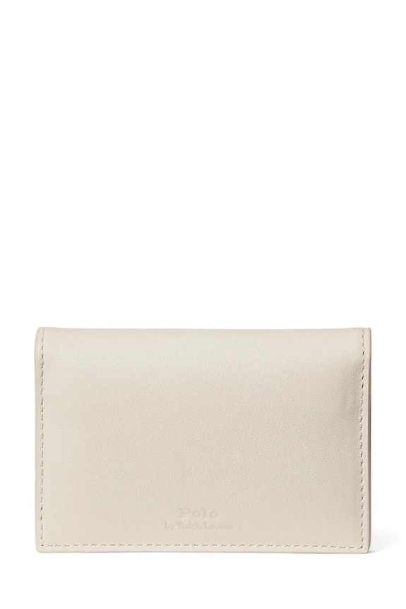 Kožené pouzdro na karty Polo Ralph Lauren 427P05789 béžová SS26