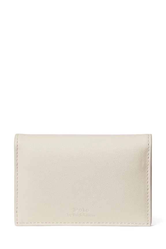 Kožené pouzdro na karty Polo Ralph Lauren 427P05789 béžová SS26