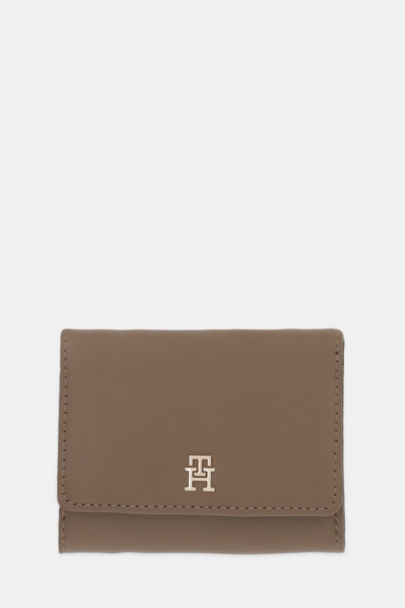 Tommy Hilfiger portfel imitacja skóry licowej beżowy AW0AW18129