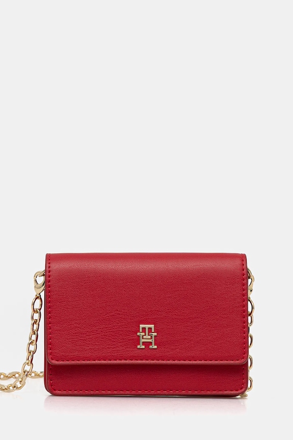Πορτοφόλι Tommy Hilfiger απομίμηση λείου δέρματος κόκκινο AW0AW18248