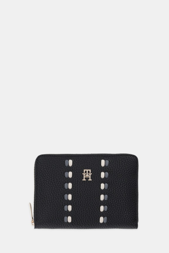 Peňaženka Tommy Hilfiger imitácia kože čierna AW0AW18132